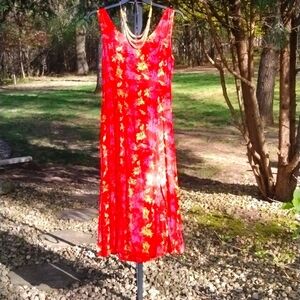 Bali Moon 100% Rayon Maxi Dress~made in Indonesia size Medium